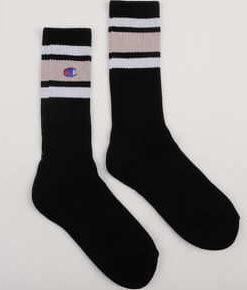 Champion Crew Socks černé / světle růžové / bílé EUR 35-38