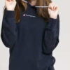 Champion Cropped Hooded Sweatshirt navy L