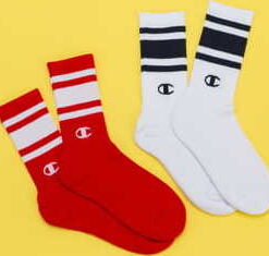 Champion Fashion 2Pack Sock bílé / navy / červené EUR 43-46