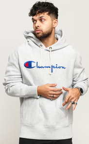 Champion Hooded Sweatshhirt melange šedá