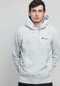 Champion Hooded Sweatshirt melange šedá S