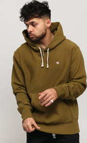 Champion Hooded Sweatshirt olivová S