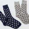 Champion Legacy Fash 2Pack Sock melange šedé / navy / červené EUR 43-46