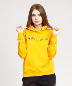 Champion Script Logo Hooded Sweatshirt žlutá XS