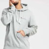 Champion Script ogo Hooded Sweatshirt melange šedá