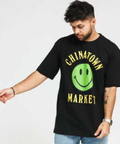 Chinatown Market Smiley Multi Tee černé L