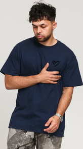 F*CK THEM Love Them SS Tee navy M