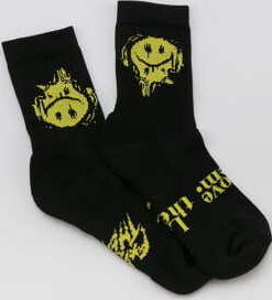 F*CK THEM Smiley Socks černé EUR 35-38