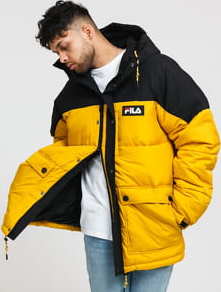 Fila Men Escurcione Puffed Jacket žlutá / černá L