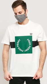 FRED PERRY Bold Graphic Tee bílé L