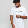 FRED PERRY Graphic T-Shirt bílé S