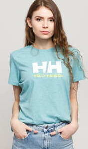 Helly Hansen W HH Logo Tee melange světle modré S