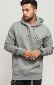 HUF Hoodie Essentials Triple Triangle melange šedá M