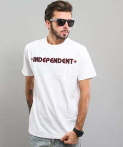 INDEPENDENT Bar Cross Tee bílé S