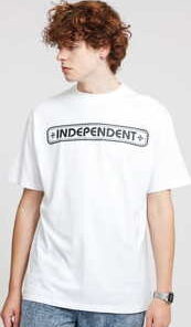 INDEPENDENT Rebar Cross Tee bílé XL