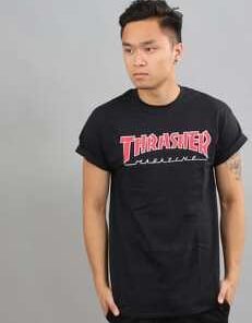 Thrasher Outlined Tee černé M