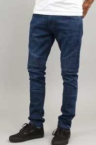 Urban Classics Slim Fit Biker Jeans dark blue 38