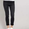 Urban Classics Ladies High Waist Skinny Denim Pants black washed