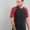 Urban Classics Raglan Contrast Tee černé / vínové