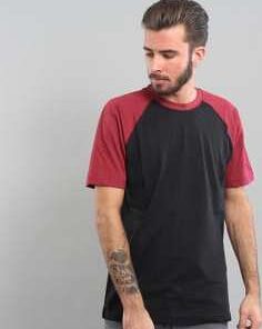 Urban Classics Raglan Contrast Tee černé / vínové