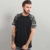 Urban Classics Raglan Contrast Tee černé / camo šedé