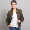 Urban Classics Ladies Light Bomber Jacket tmavě olivová