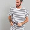 Urban Classics Striped Tee bílé / černé XL