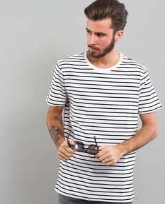 Urban Classics Striped Tee bílé / černé XL