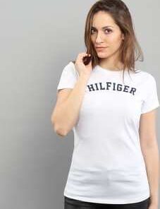 Tommy Hilfiger SS Tee Print C/O bílé