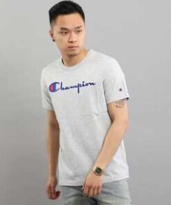 Champion Crewneck T-Shirt melange šedé S