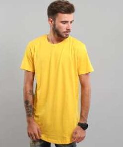 Urban Classics Shaped Long Tee žluté XS