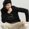 HUF Box Logo Hooded Sweatshirt černá M