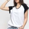 Urban Classics Ladies Contrast Raglan Tee bílé / černé