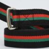 Urban Classics Stripe Belt černý / červený / zelený