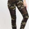 Urban Classics Ladies Camo Tech Mesh Leggings camo zelené XL