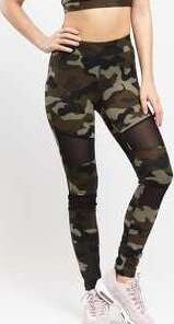 Urban Classics Ladies Camo Tech Mesh Leggings camo zelené XL