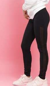 Urban Classics Ladies Tech Mesh Stripe Leggings černé XS