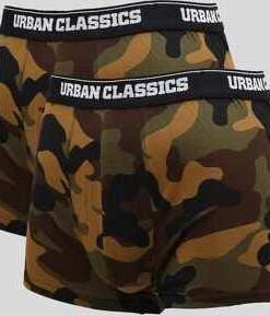 Urban Classics 2-Pack Camo Boxer Shorts camo zelené