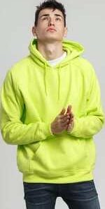 Urban Classics Blank Hoody neon zelená XL