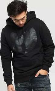 WU WEAR Black Logo Hoody černá XXL