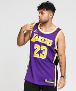 Jordan LA Lakers Swgmn Jersey Stmt 2 fialový / žlutý / bílý XXL