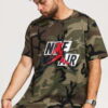 Jordan M J JMC Camo AOP SS Crew camo zelené M