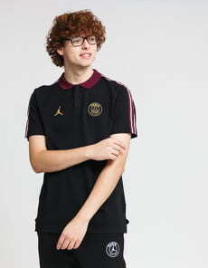 Jordan M J PSG Taped Polo černé / vínové XXL