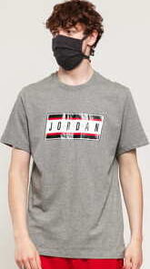 Jordan M J Sticker SS Crew melange šedé XL