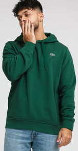 LACOSTE Hooded Fleece Sweatshirt tmavě zelená S