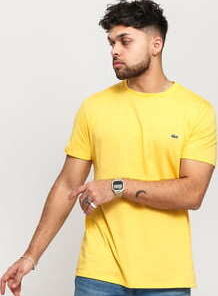 LACOSTE Men's T-Shirt žluté M