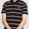 LACOSTE Striped Lightweight Cotton Polo Shirt černé XL