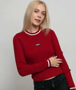 LAZY OAF Burning Rubber Long Sleeve Top červený L