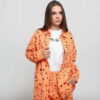 LAZY OAF LO X SA Glazed Over Work Jacket oranžová / černá L