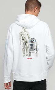 Levi's ® M Levi's X Star Wars Graphic PO Hoodie C-3PO & R2-D2 bílá XS